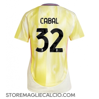 Juventus Juan Cabal #32 Maglia Gara Trasferta Repliche 2024-25 Donna Maniche Corte